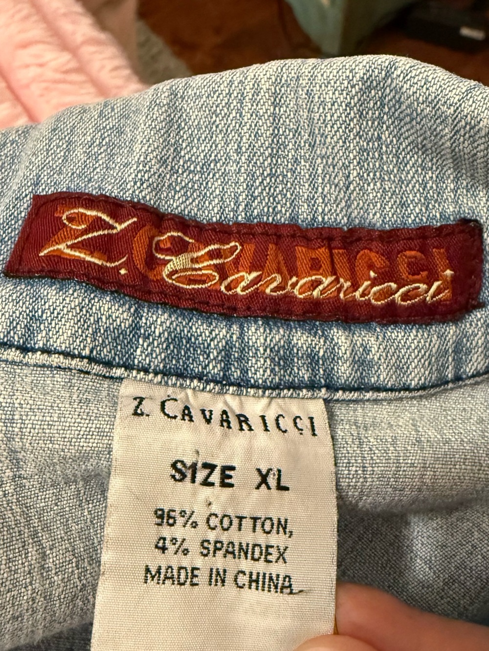 Y2K Light Blue Denim Jacket with Pocket Embroidery - Picture 3 of 3